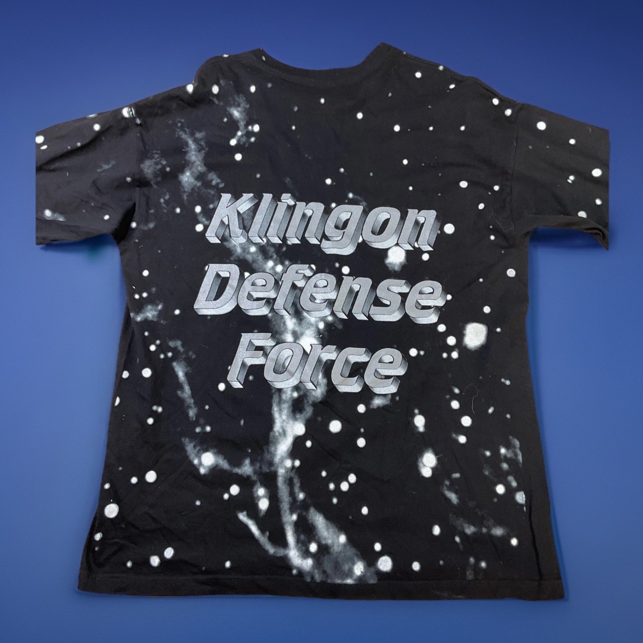 Vintage Star Trek Klingon T-Shirt 90s Aop Defense Force Double Sided Sz Xl Rare